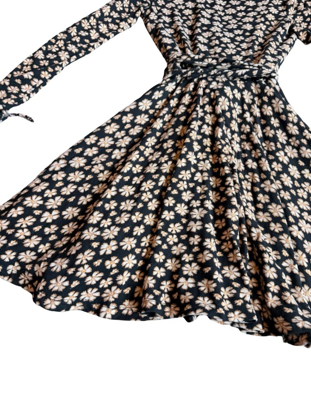 Free People Pradera Mini Dress Faux Wrap Stretchy Floral Print Comfy Size XS - Picture 14 of 16